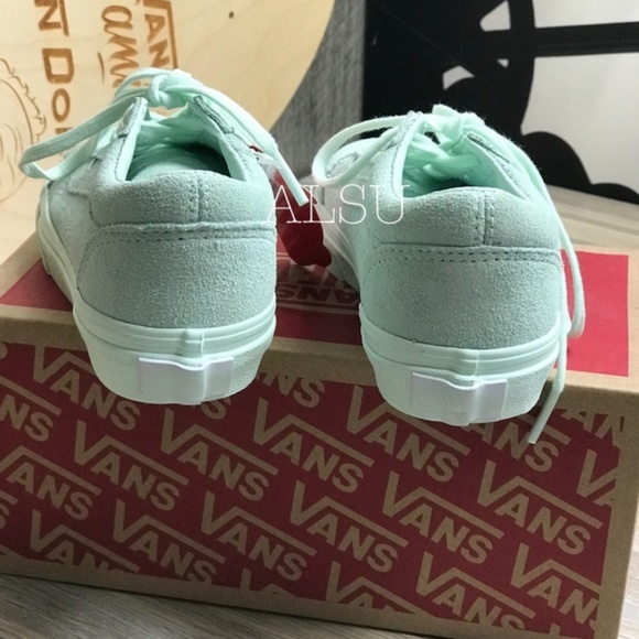 NWT VANS Old Skool Suede Mono Aqua Glass Kid’s - Picture 7 of 8